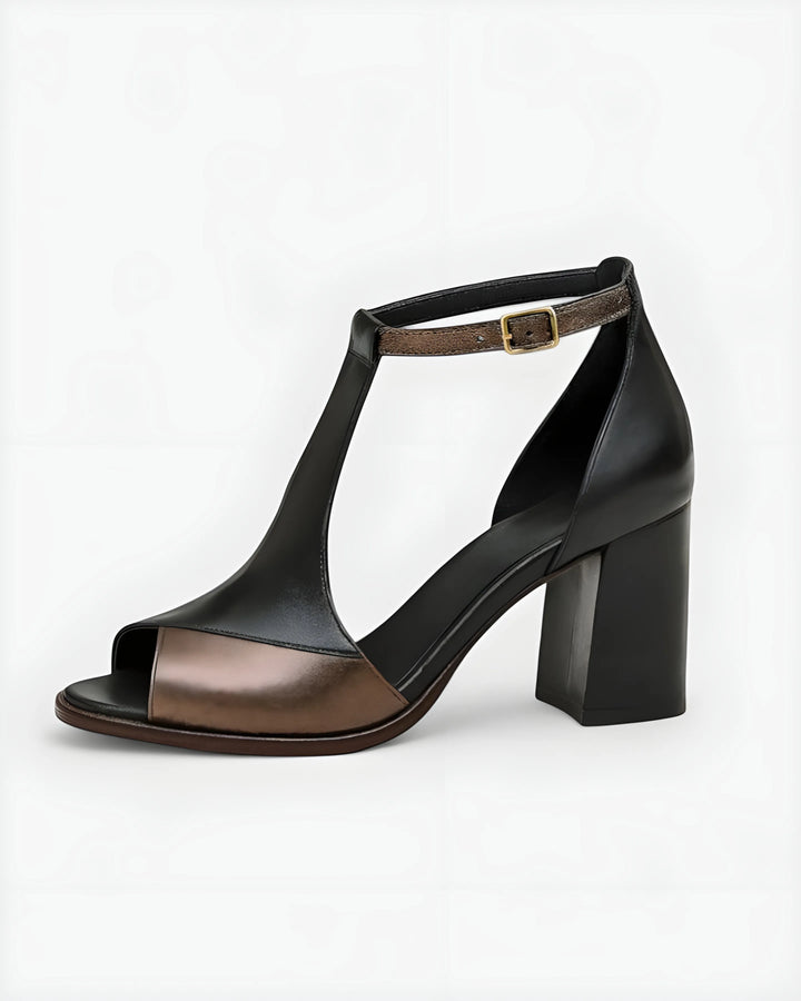 Women's Soft Block Heel Sandals with Adjustable Strap