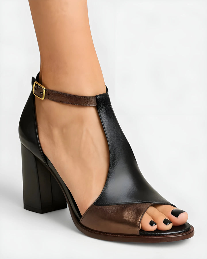Women's Soft Block Heel Sandals with Adjustable Strap