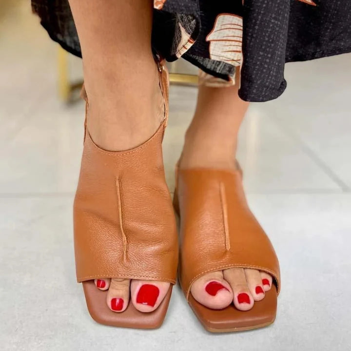 Women's Soft Comfy Flat Sandals with Adjustable Strap