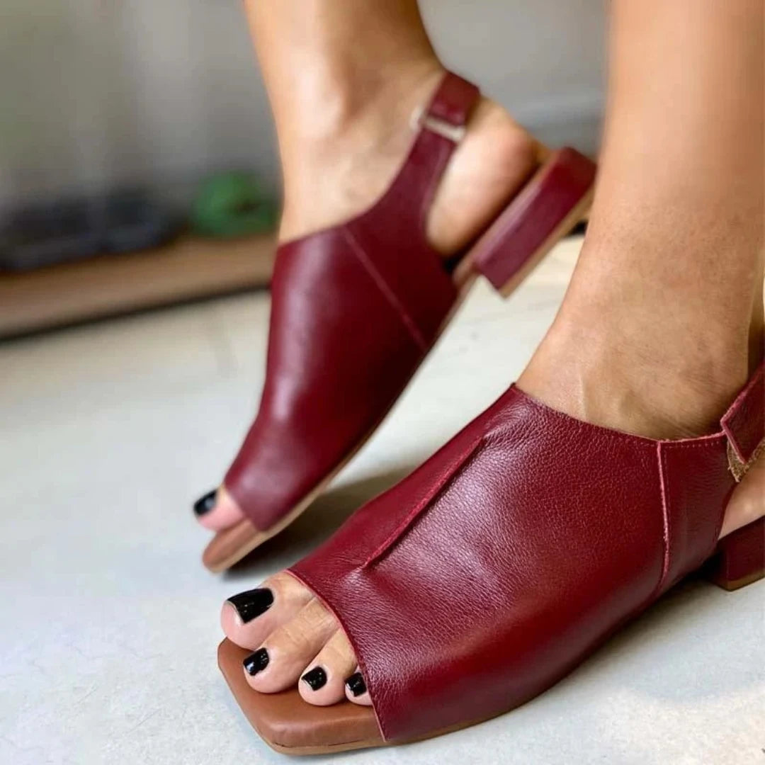Women's Soft Comfy Flat Sandals with Adjustable Strap