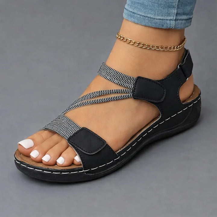 Women's Soft Flat Sandals with Adjustable Strap