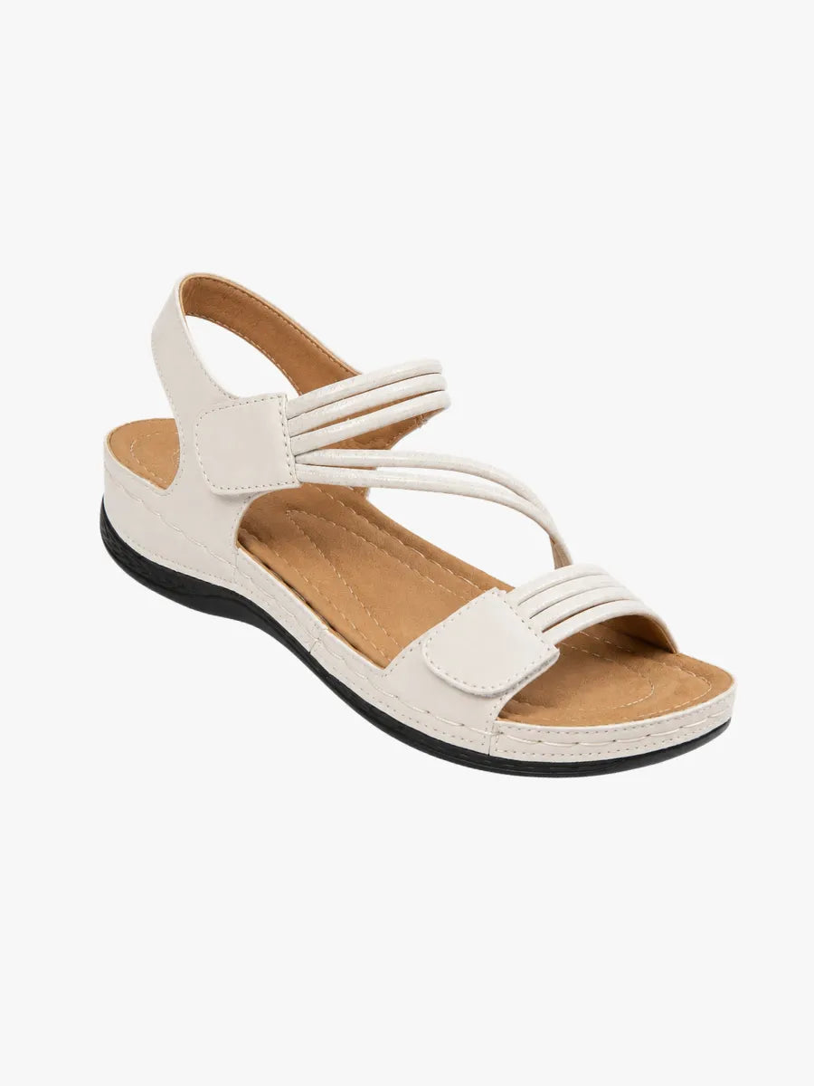 Women's Soft Flat Sandals with Adjustable Strap