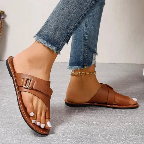 Women's Soft Flat Sandals with Arch Support