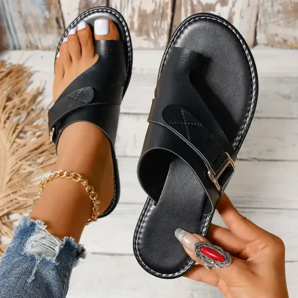Women's Soft Flat Sandals with Arch Support