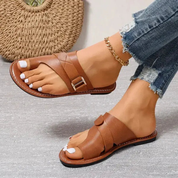 Women's Soft Flat Sandals with Arch Support