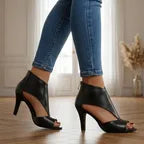 Women's Soft Heeled Sandals with Cushioned Insole