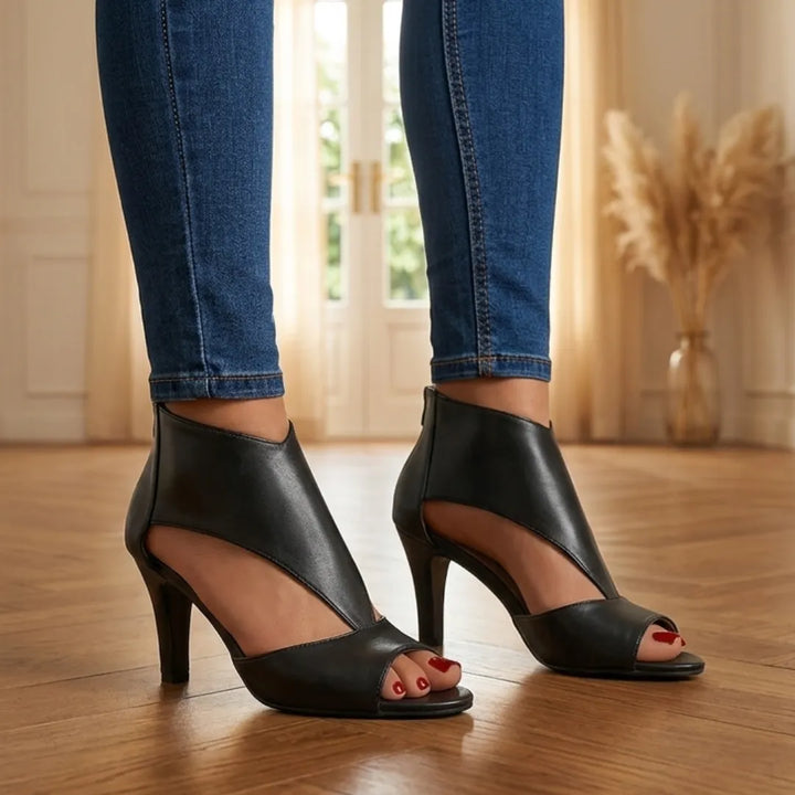 Women's Soft Heeled Sandals with Cushioned Insole