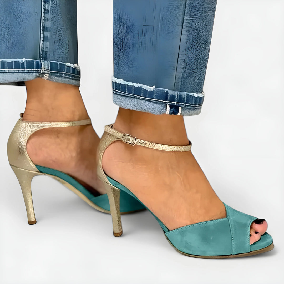 Women's Soft High Heel Sandals with Adjustable Strap