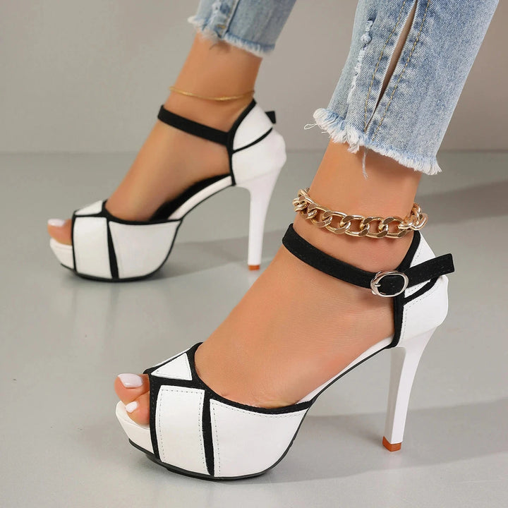Women's Soft High Heels with Adjustable Strap