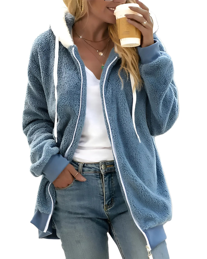 Women’s Soft Hoodie with Long Sleeves and Ribbed Cuffs