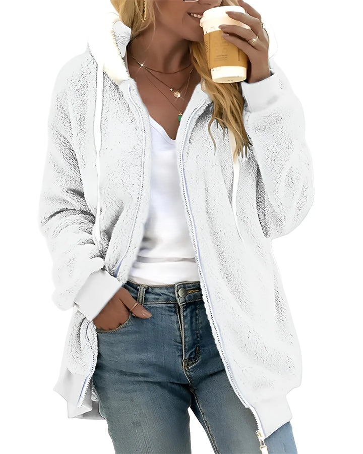 Women’s Soft Hoodie with Long Sleeves and Ribbed Cuffs