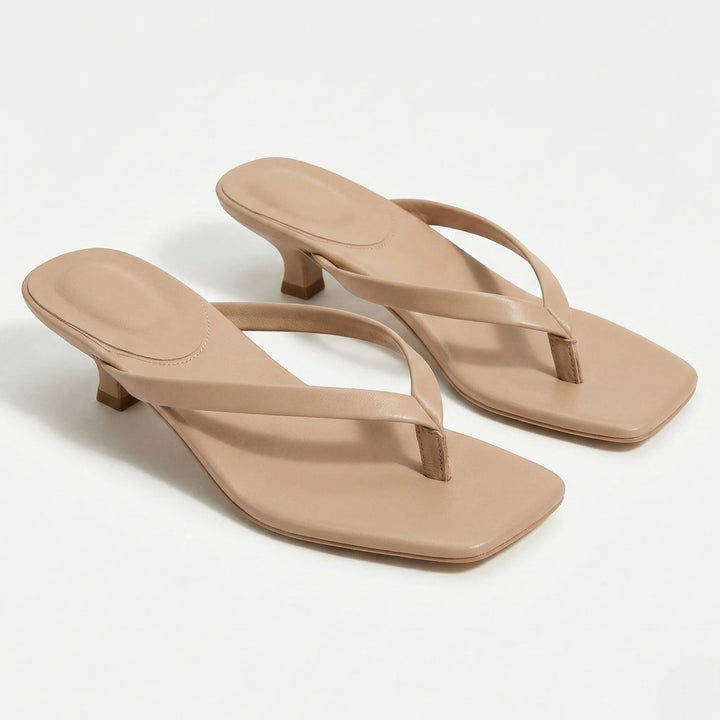 Women's Soft Kitten Heeled Sandals with Cushioned Insole