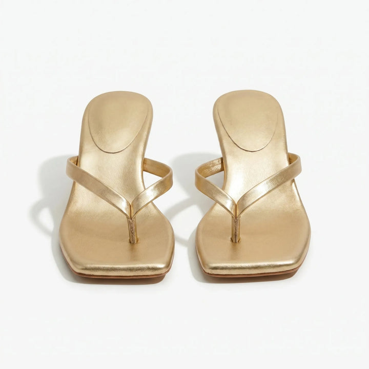 Women's Soft Kitten Heeled Sandals with Cushioned Insole