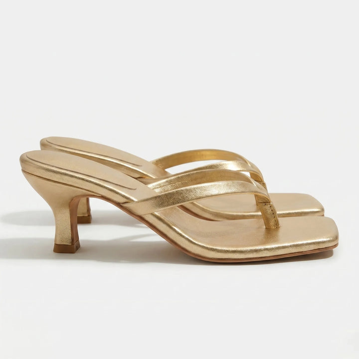 Women's Soft Kitten Heeled Sandals with Cushioned Insole