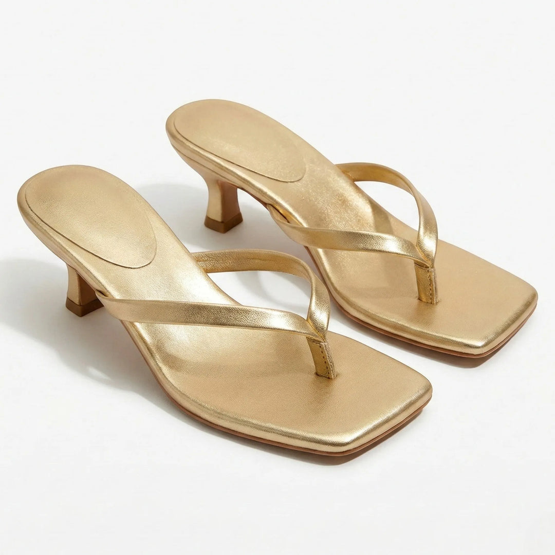 Women's Soft Kitten Heeled Sandals with Cushioned Insole