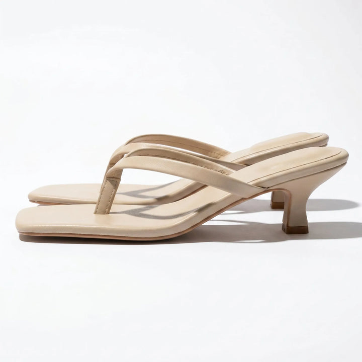 Women's Soft Kitten Heeled Sandals with Cushioned Insole