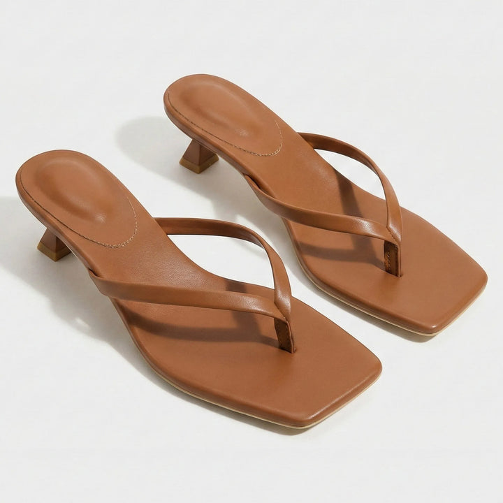 Women's Soft Kitten Heeled Sandals with Cushioned Insole