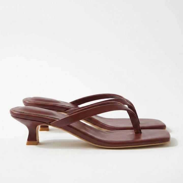 Women's Soft Kitten Heeled Sandals with Cushioned Insole