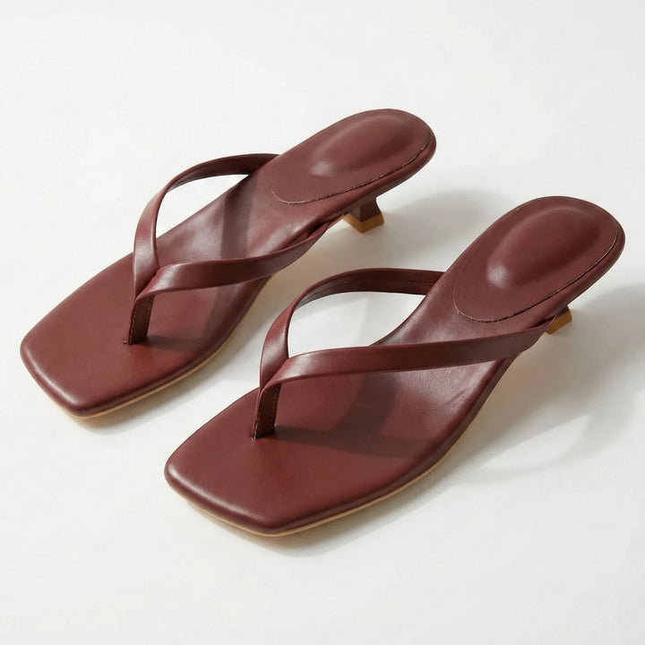 Women's Soft Kitten Heeled Sandals with Cushioned Insole
