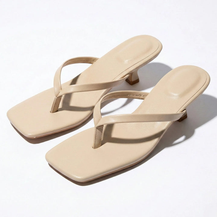 Women's Soft Kitten Heeled Sandals with Cushioned Insole
