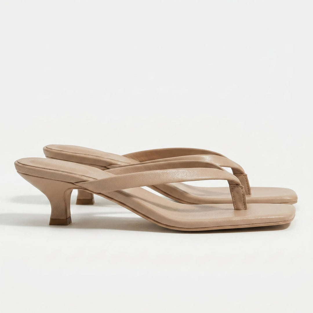 Women's Soft Kitten Heeled Sandals with Cushioned Insole