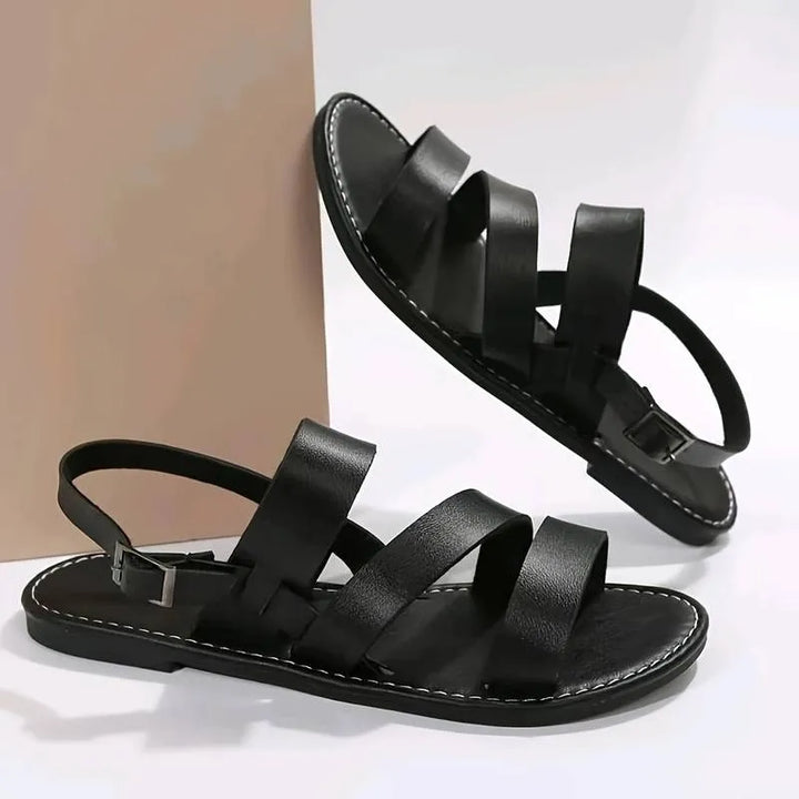 Women's Soft Strappy Sandals with Adjustable Strap