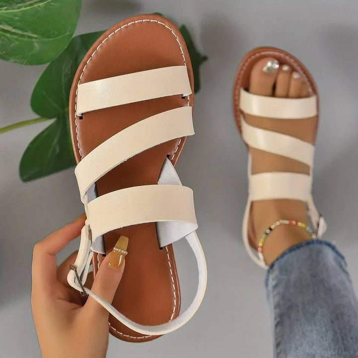 Women's Soft Strappy Sandals with Adjustable Strap