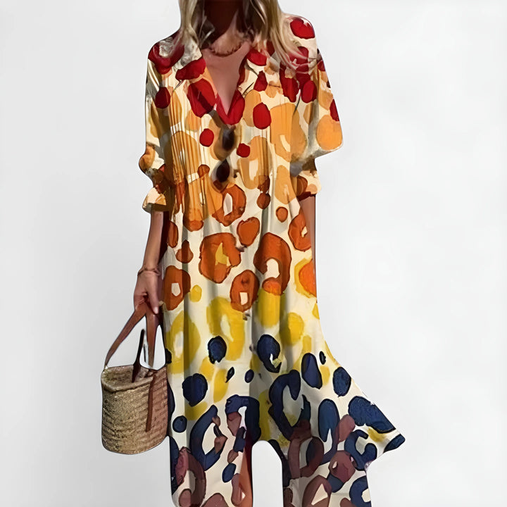 Women's Stunning Boho Maxi Dress with Sleeves