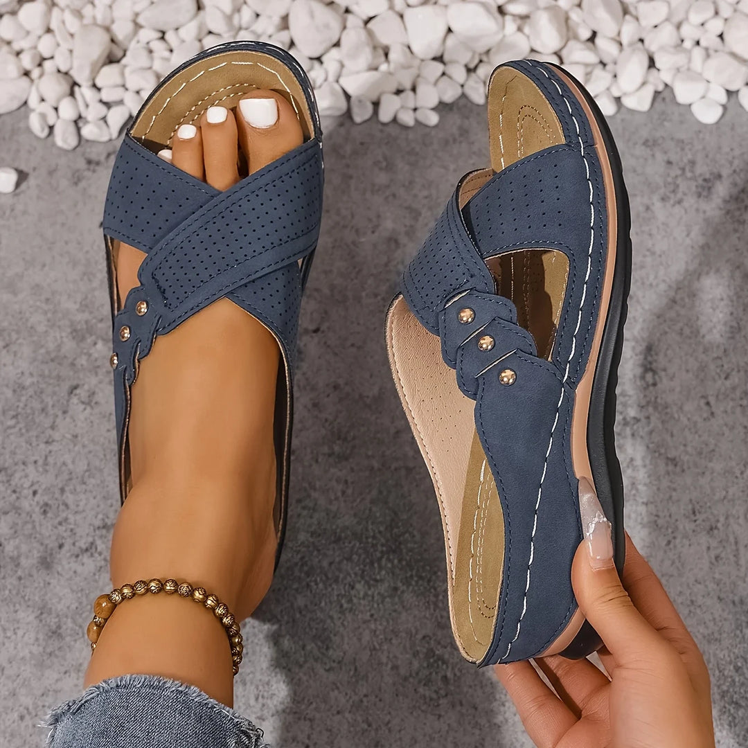 Women's Wide fit Platform Sandals with Cushioned Footbed