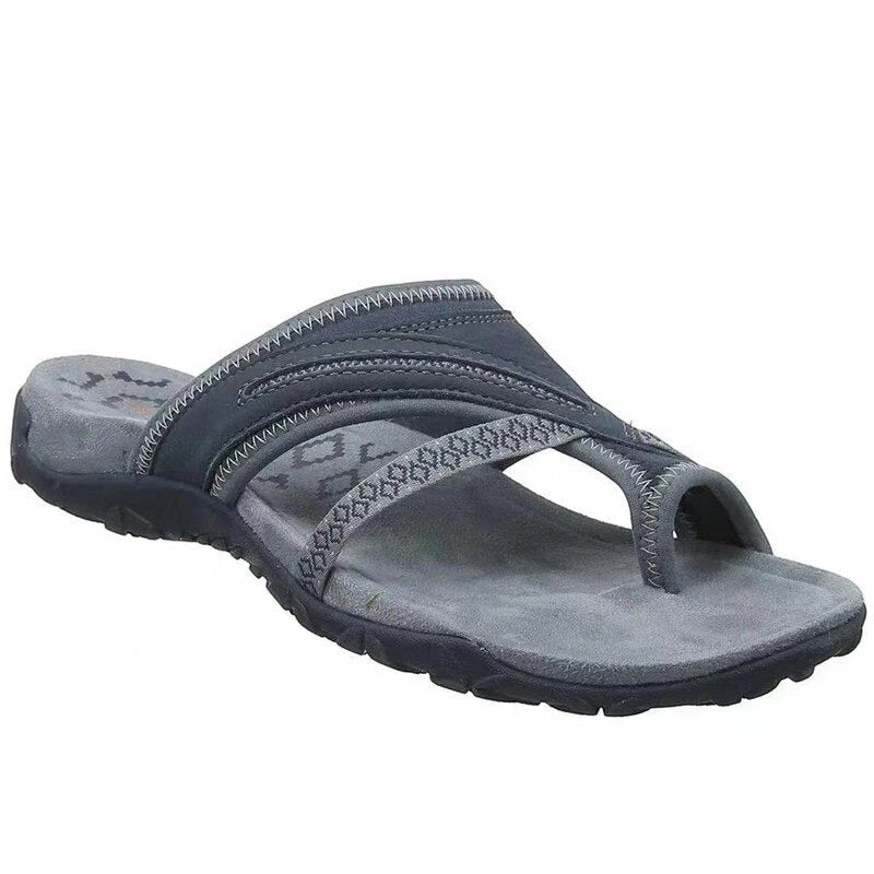 Women's Flat Sandals with Arch Support and Cushioned Insole