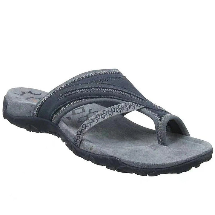 Women's Flat Sandals with Arch Support and Cushioned Insole