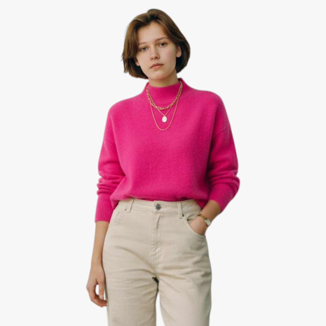 Women's Lightweight Mock Neck Jumper