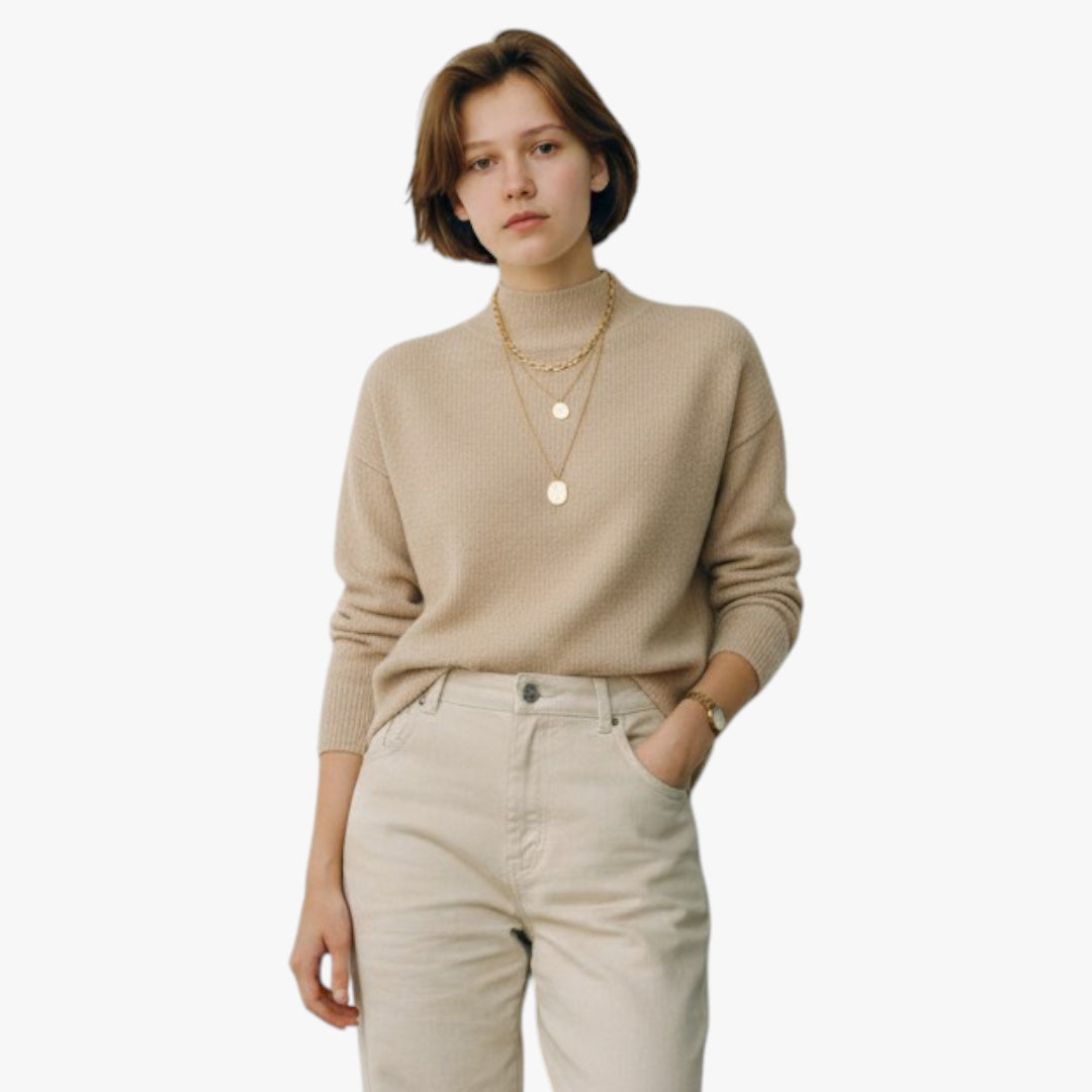 Women's Lightweight Mock Neck Jumper