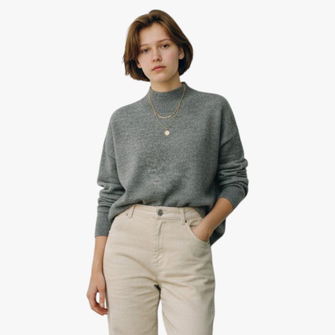 Women's Lightweight Mock Neck Jumper