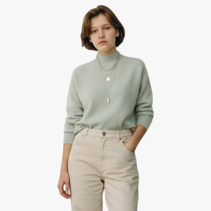 Women's Lightweight Mock Neck Jumper