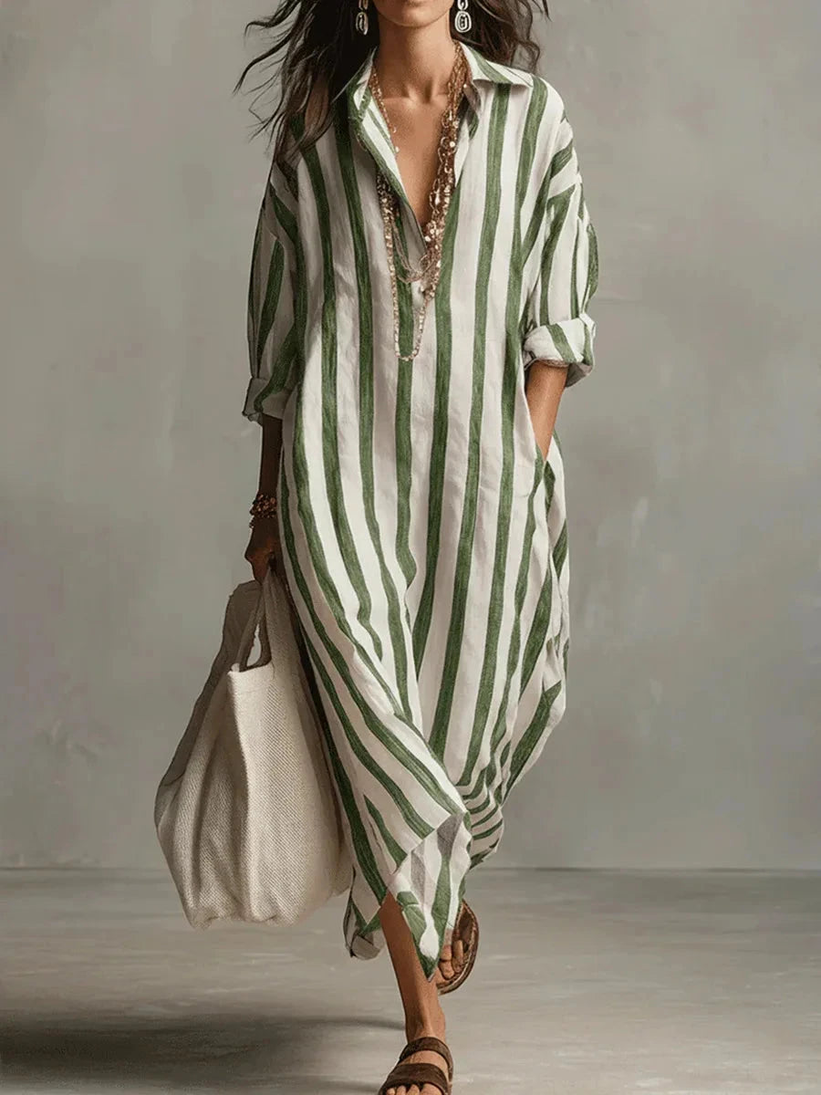 Women's Summer Long Maxi Dress with V-neck