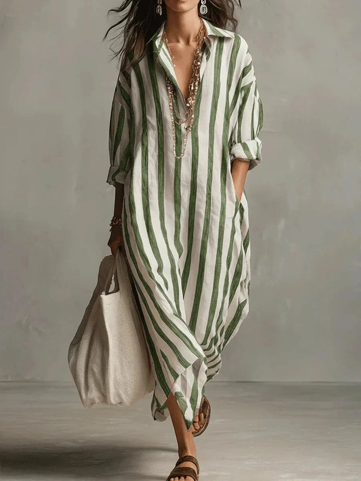 Women's Summer Long Maxi Dress with V-neck