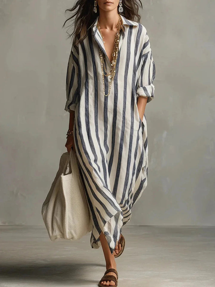 Women's Summer Long Maxi Dress with V-neck