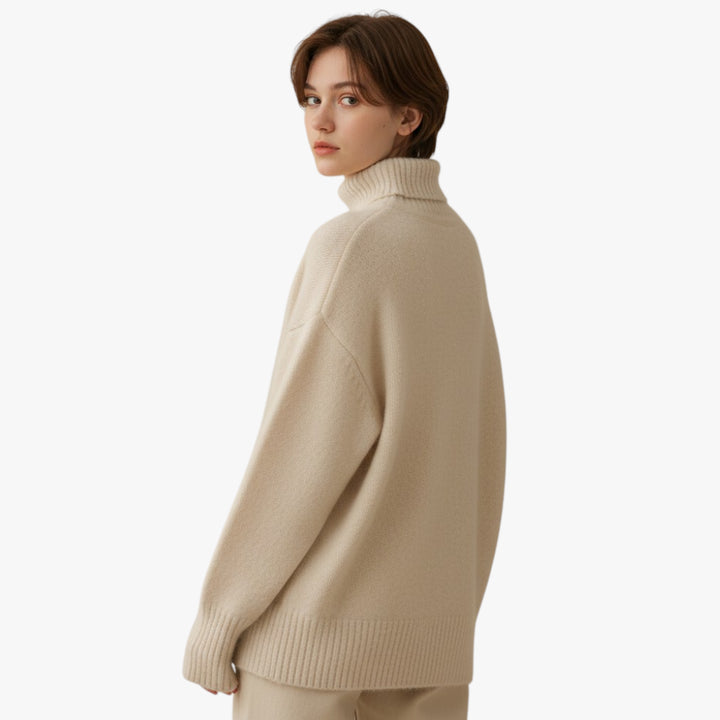 Women's Oversized Knitted Roll Neck Jumper