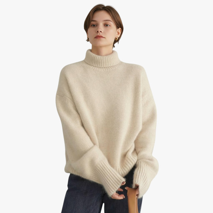 Women's Oversized Knitted Roll Neck Jumper