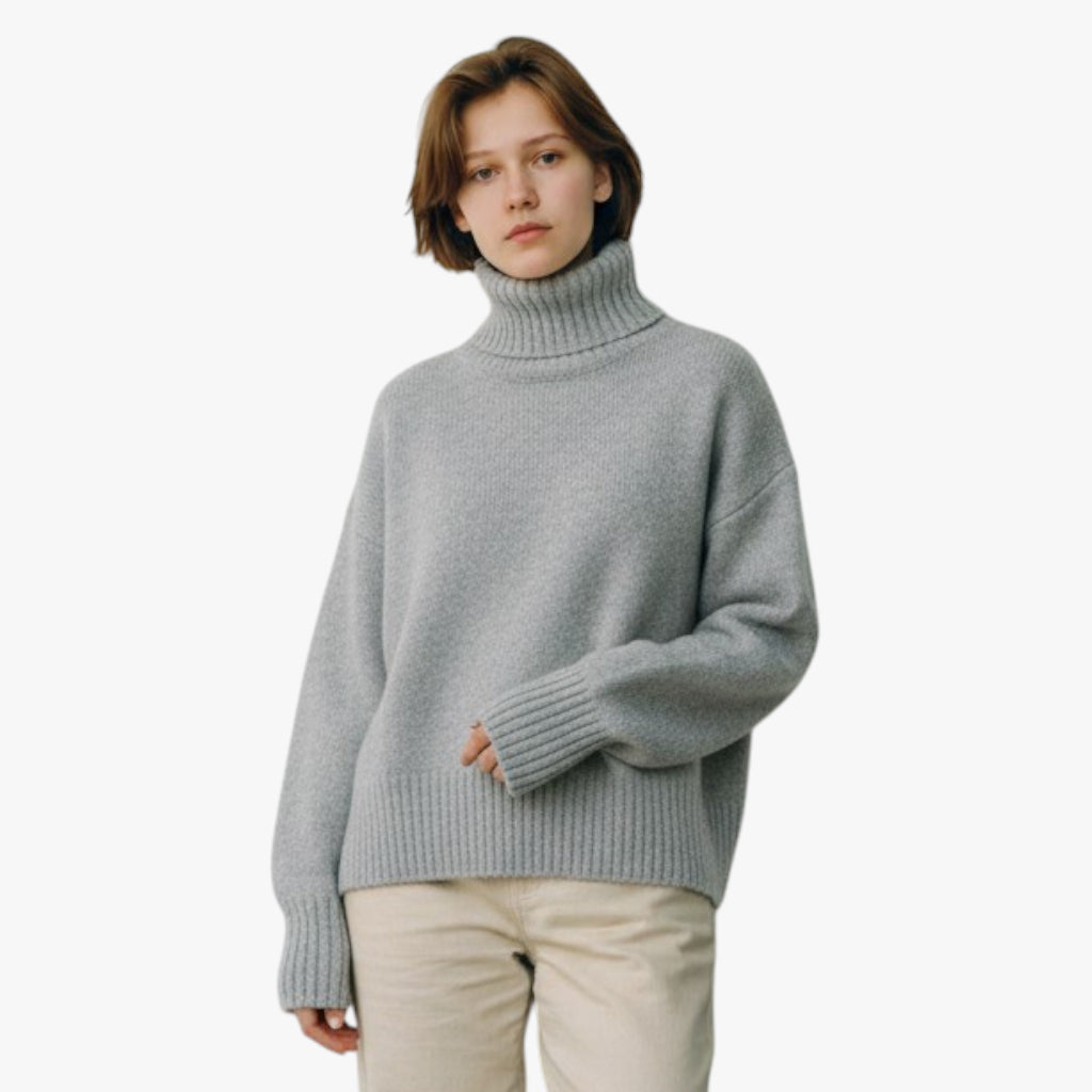 Women's Oversized Knitted Roll Neck Jumper