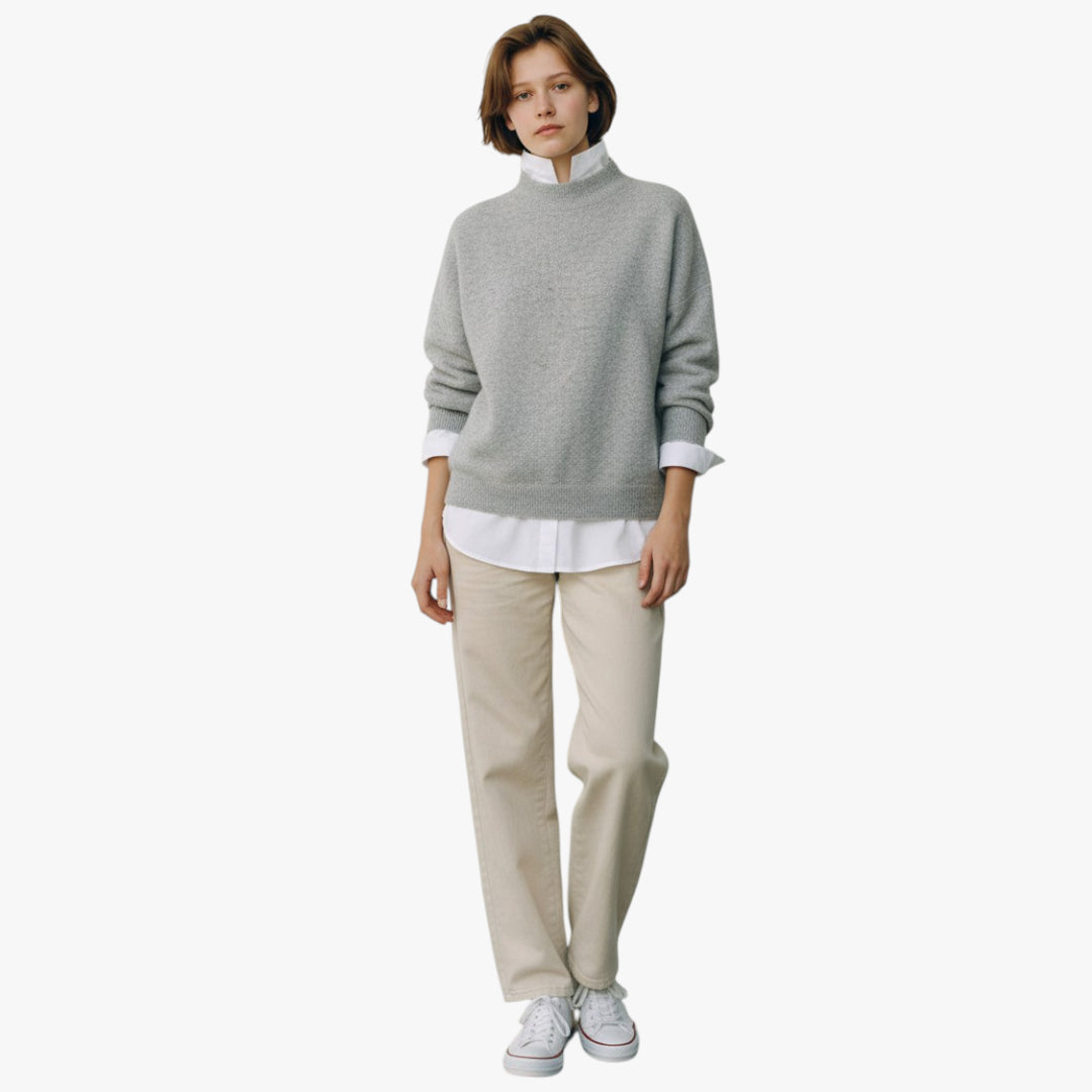 Women's Soft High Neck Knitted Jumper
