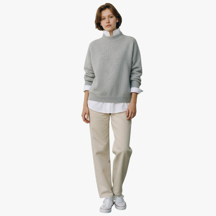 Women's Soft High Neck Knitted Jumper