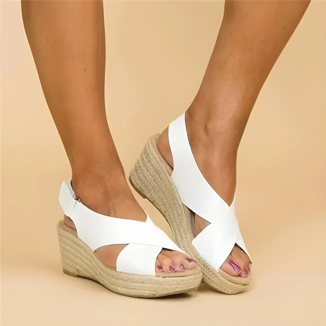 Women's Soft Platform Sandals with Adjustable Strap and Cushioned Footbed