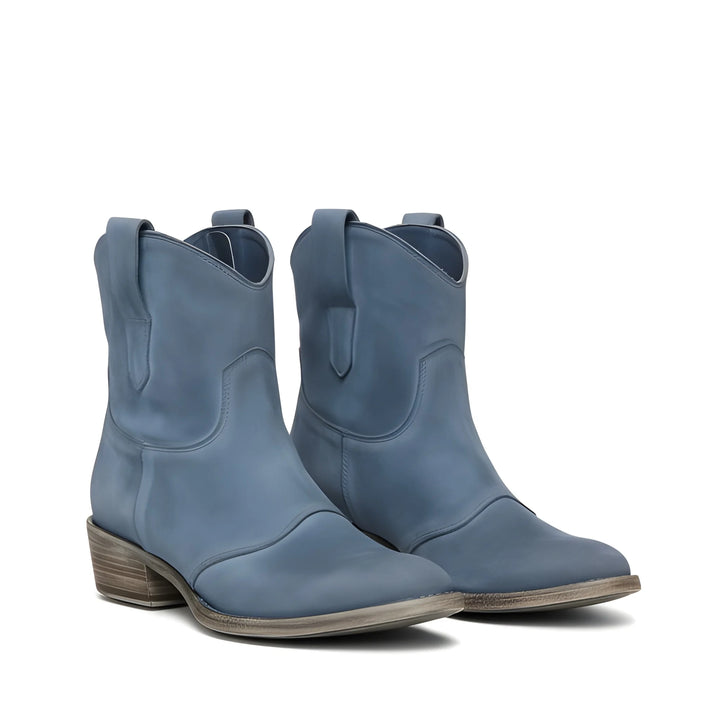 Women's Comfy Soft Cowboy Boots with Side Zip