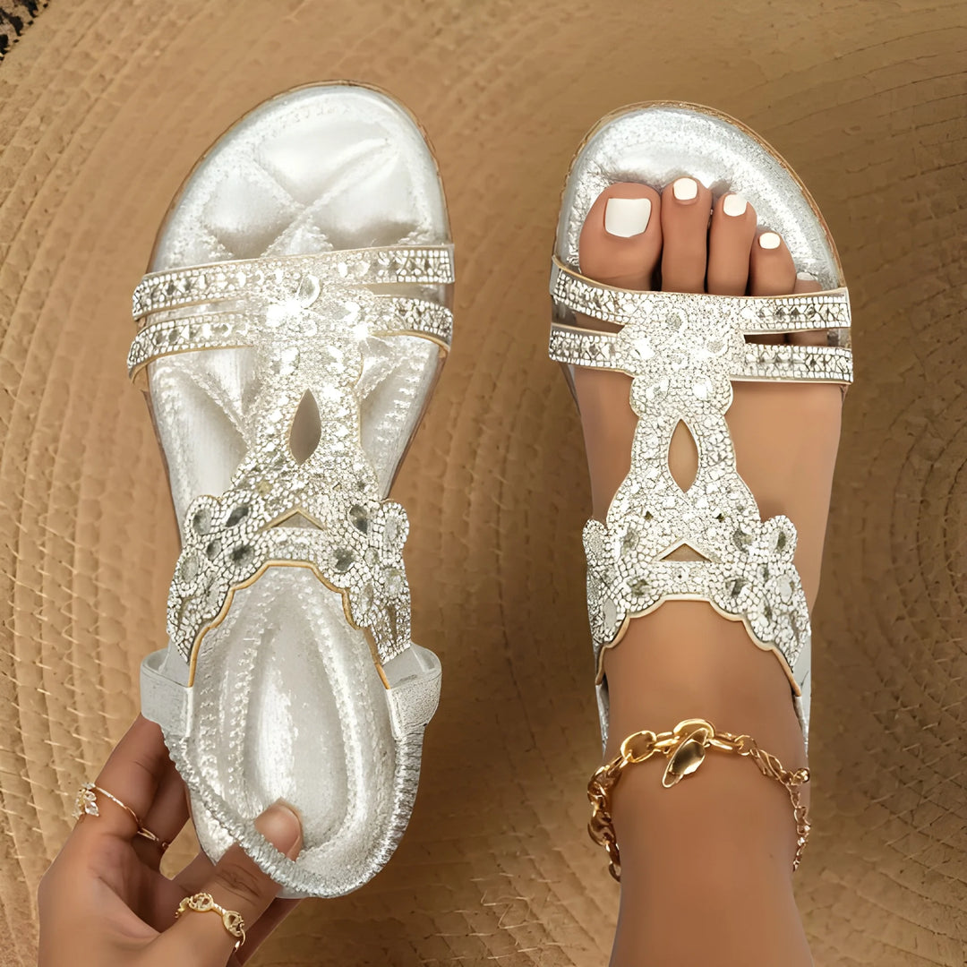 Women's Flat Sandals with Cushioned Footbed