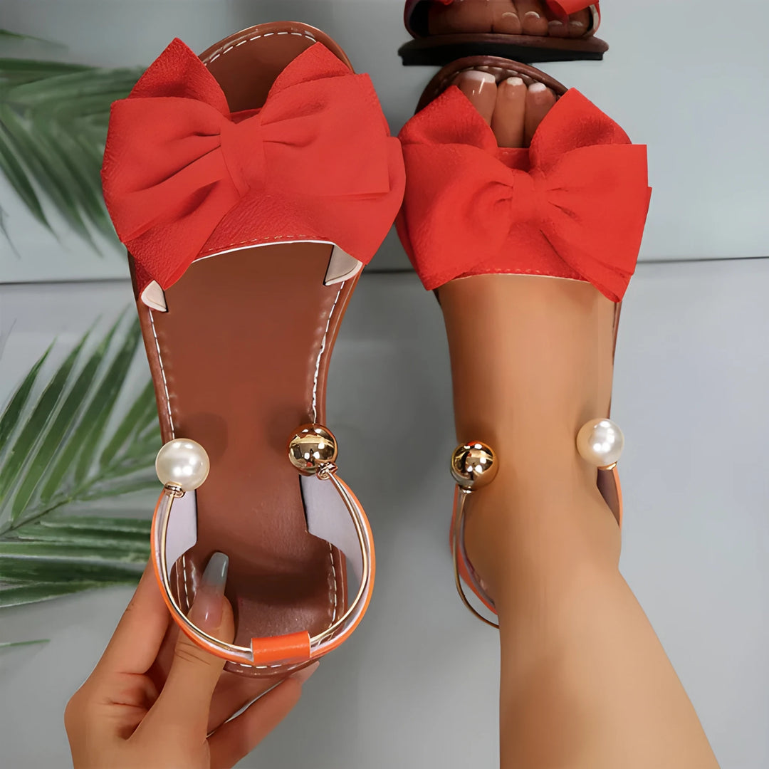 Women's Fluffy Flat Sandals with Cushioned Footbed