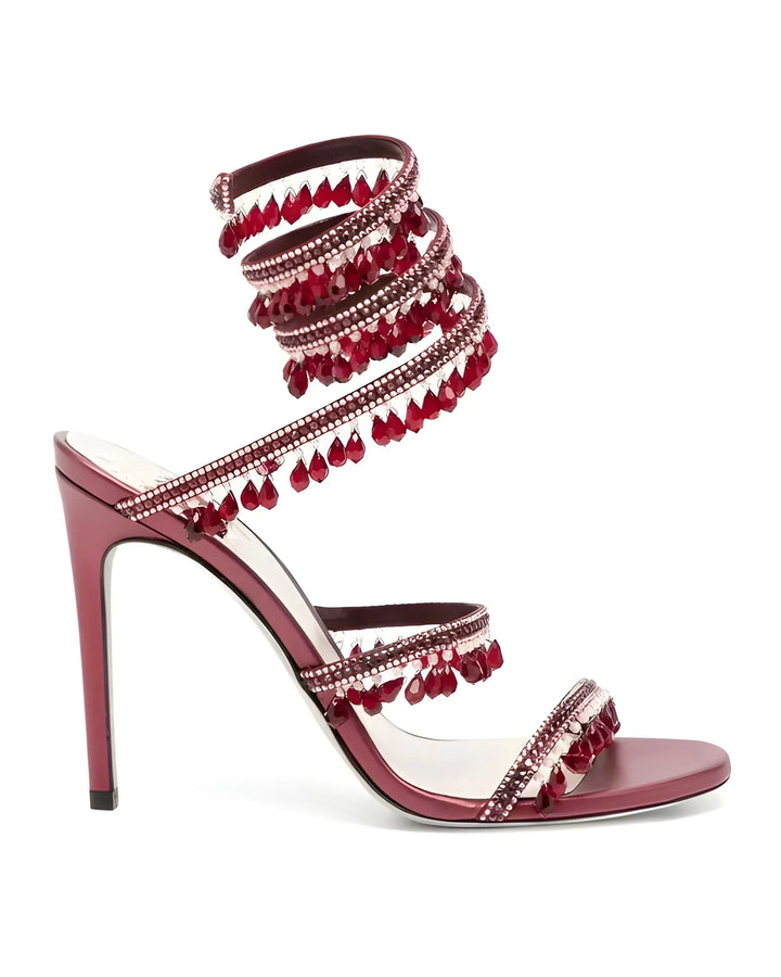 Women's Heeled Ankle Strappy Sandals with Soft Lining