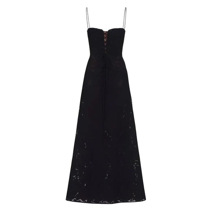 Women's Elegant Stunning Maxi Dress with Corset Back and Floral Pattern