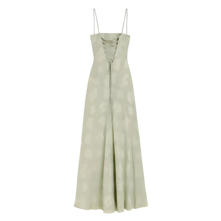 Women's Elegant Stunning Maxi Dress with Corset Back and Floral Pattern